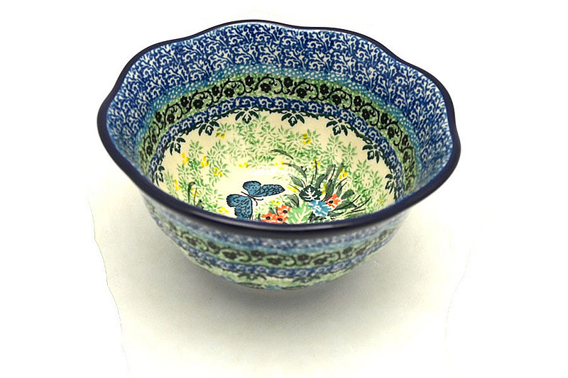 Ceramika Artystyczna Polish Pottery Bowl - Wavy Edge - Unikat Signature - U4553 A54-U4553 (Ceramika Artystyczna)