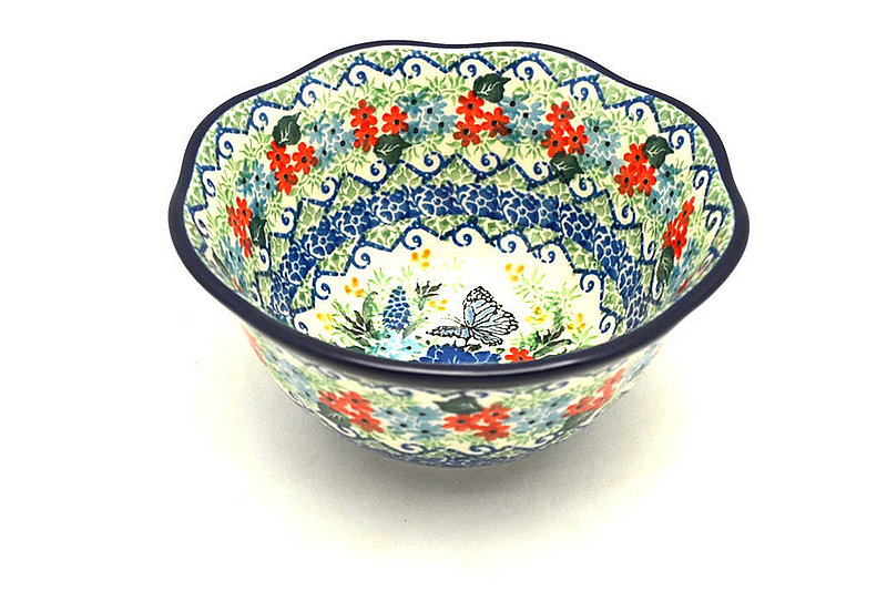 Ceramika Artystyczna Polish Pottery Bowl - Wavy Edge - Unikat Signature - U4600 A54-U4600 (Ceramika Artystyczna)