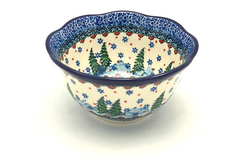Ceramika Artystyczna Polish Pottery Bowl - Wavy Edge - Unikat Signature - U4661 A54-U4661 (Ceramika Artystyczna)