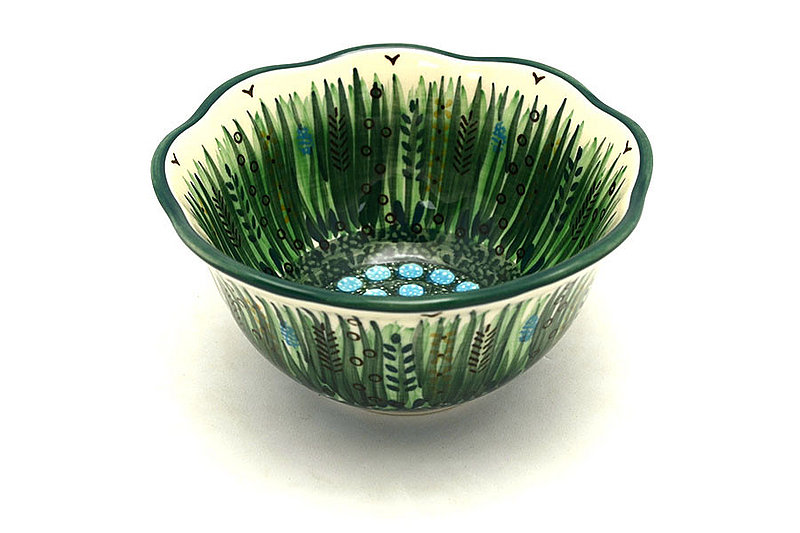 Ceramika Artystyczna Polish Pottery Bowl - Wavy Edge - Unikat Signature - U803 A54-U0803 (Ceramika Artystyczna)