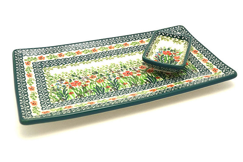 Ceramika Artystyczna Polish Pottery Bread Dipping Set - Unikat Signature U4335 SC2-U4335 (Ceramika Artystyczna)