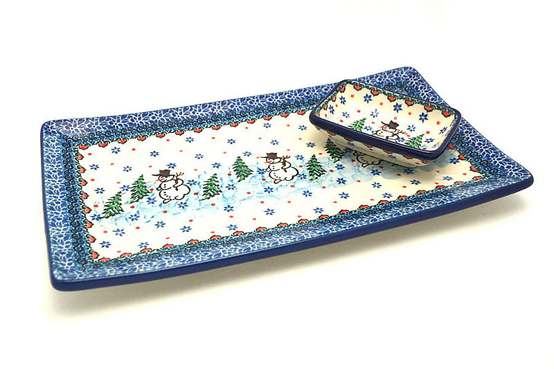 Ceramika Artystyczna Polish Pottery Bread Dipping Set - Unikat Signature U4661 SC2-U4661 (Ceramika Artystyczna)
