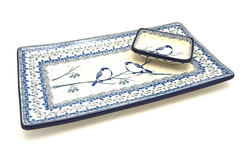 Ceramika Artystyczna Polish Pottery Bread Dipping Set - Unikat Signature U4830 SC2-U4830 (Ceramika Artystyczna)