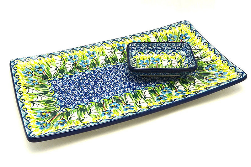 Ceramika Artystyczna Polish Pottery Bread Dipping Set - Unikat Signature U5071 SC2-U5071 (Ceramika Artystyczna)