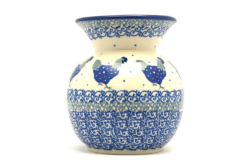 Polish Pottery Bubble Vase - Blue Hen