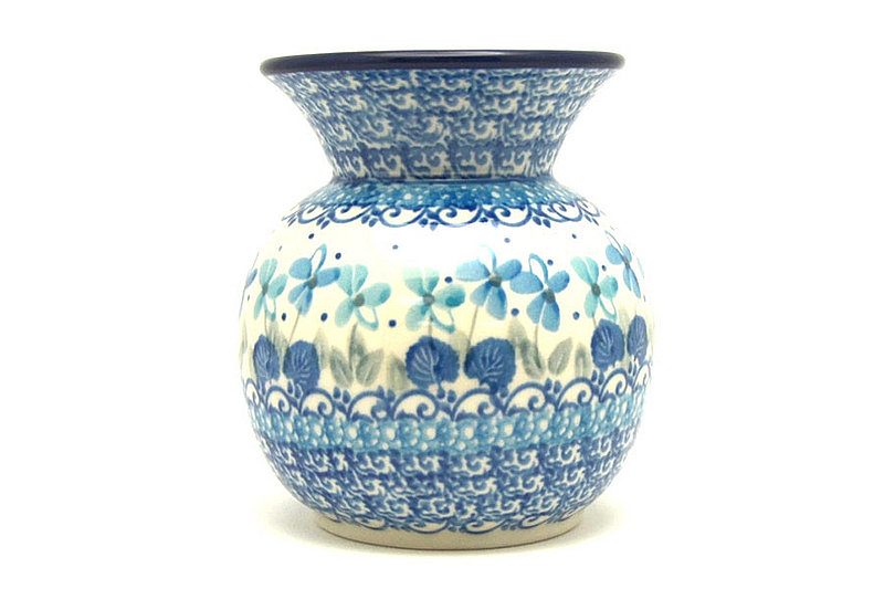 Ceramika Artystyczna Polish Pottery Bubble Vase - Blue Orchids 048-2751a (Ceramika Artystyczna)