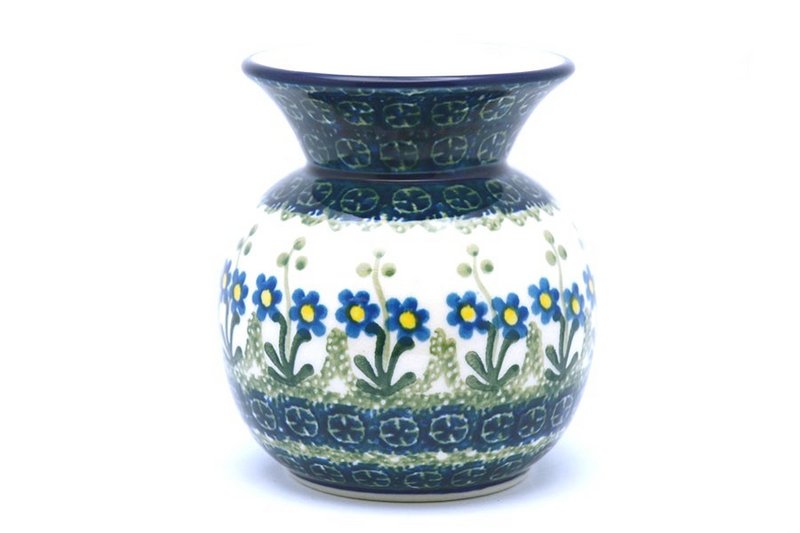 Polish Pottery Bubble Vase - Blue Spring Daisy