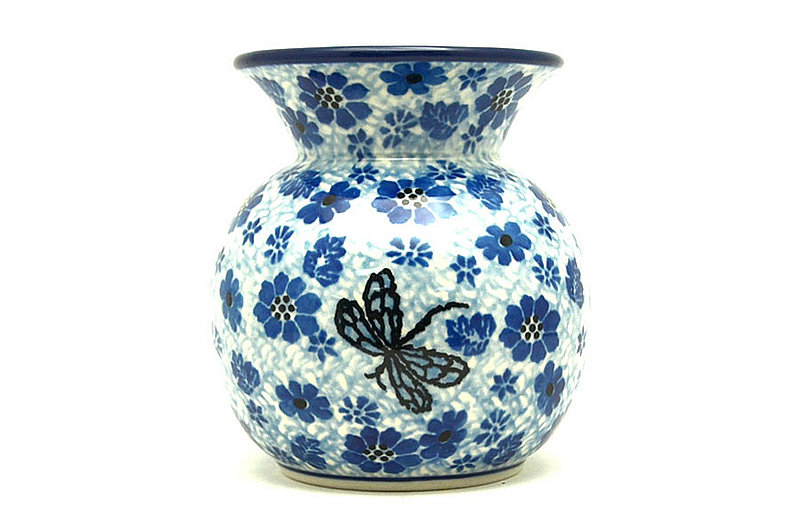 Polish Pottery Bubble Vase - Hidden Dragonfly
