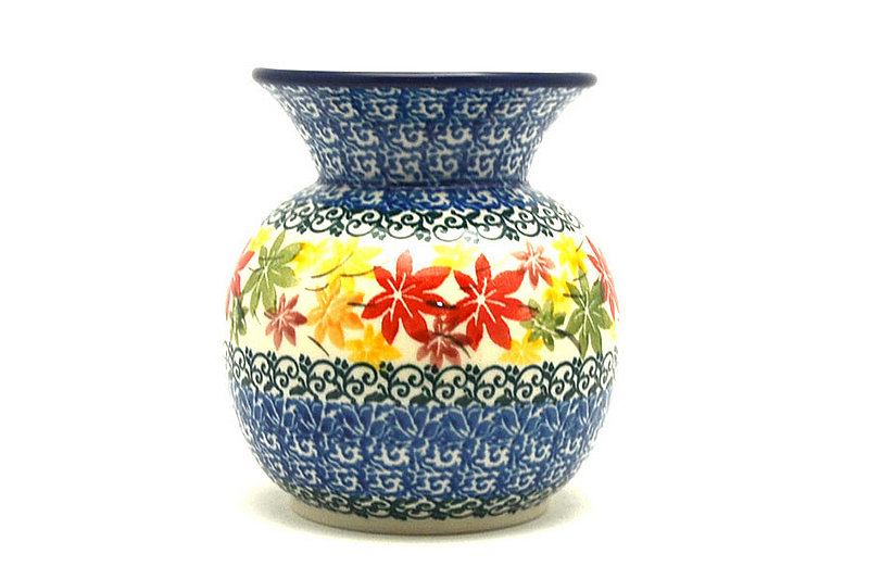 Ceramika Artystyczna Polish Pottery Bubble Vase - Maple Harvest 048-2533a (Ceramika Artystyczna)