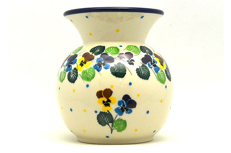 Ceramika Artystyczna Polish Pottery Bubble Vase - Spring Pansy 048-2340a (Ceramika Artystyczna)