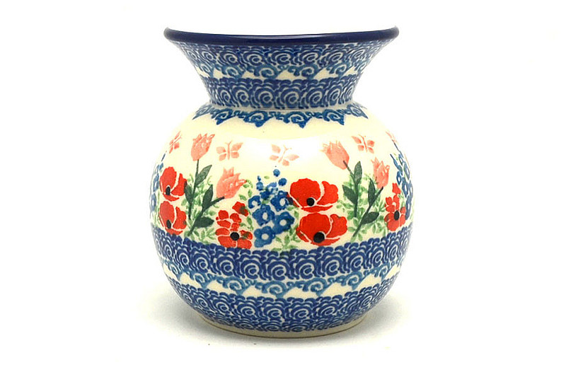 Ceramika Artystyczna Polish Pottery Bubble Vase - Whimsical Garden 048-3220a (Ceramika Artystyczna)