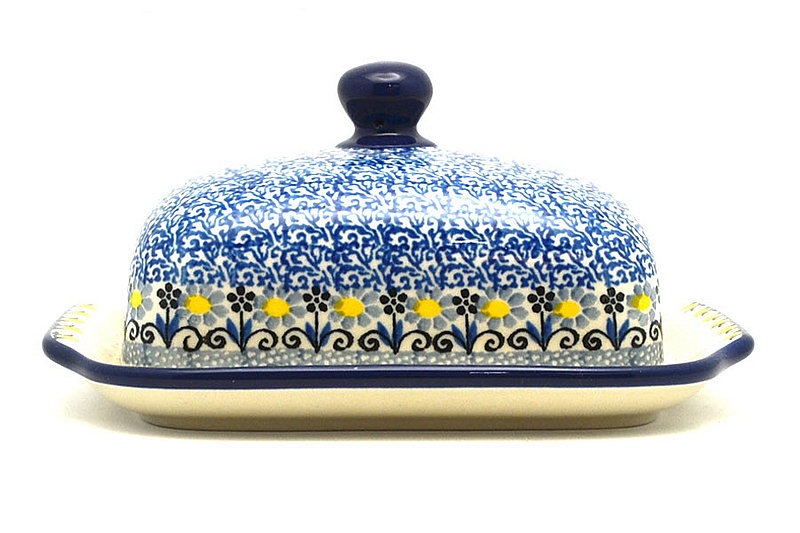 Ceramika Artystyczna Polish Pottery Butter Dish - Daisy Maize 295-2178a (Ceramika Artystyczna)
