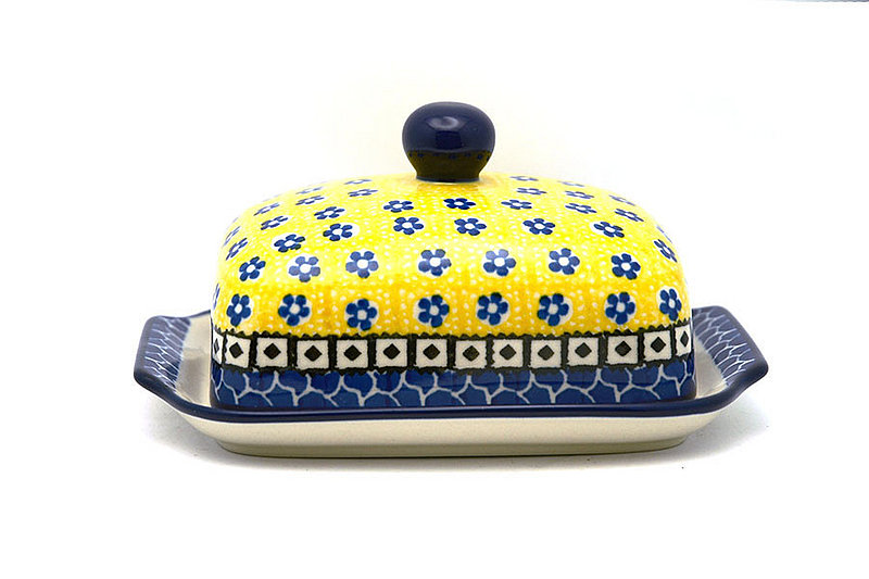 Ceramika Artystyczna Polish Pottery Butter Dish - Sunburst 295-859a (Ceramika Artystyczna)