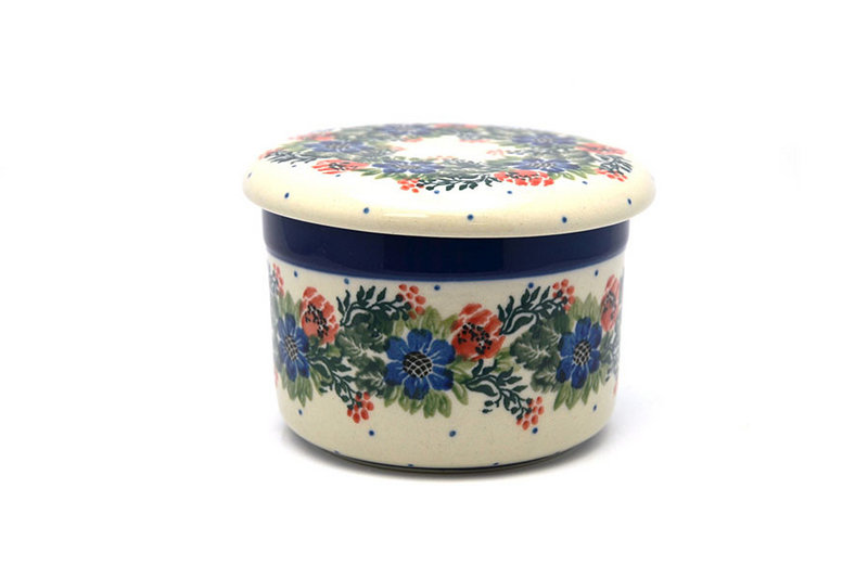 Ceramika Artystyczna Polish Pottery Butter Keeper - Garden Party 270-1535a (Ceramika Artystyczna)