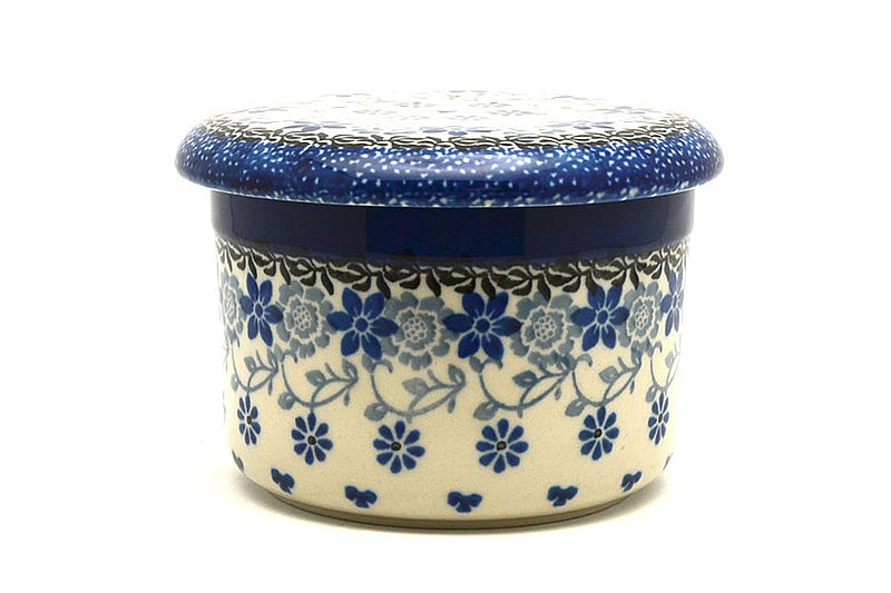 Polish Pottery Butter Keeper - Silver Lace