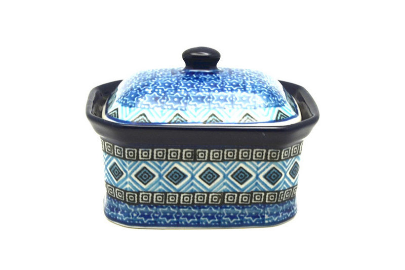 Ceramika Artystyczna Polish Pottery Cake Box - Small - Aztec Sky 385-1917a (Ceramika Artystyczna)