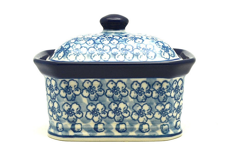 Ceramika Artystyczna Polish Pottery Cake Box - Small - Daisy Flurry 385-2176a (Ceramika Artystyczna)