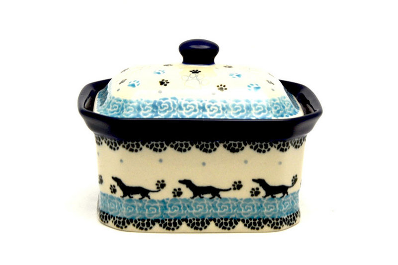 Ceramika Artystyczna Polish Pottery Cake Box - Small - Diggity Dog 385-2152a (Ceramika Artystyczna)