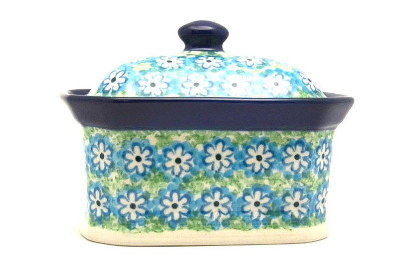 Ceramika Artystyczna Polish Pottery Cake Box - Small - Key Lime 385-2252a (Ceramika Artystyczna)