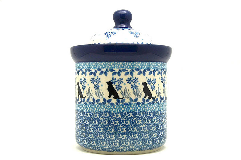 Polish Pottery Cat Treat Canister - 2 cups - Buddy