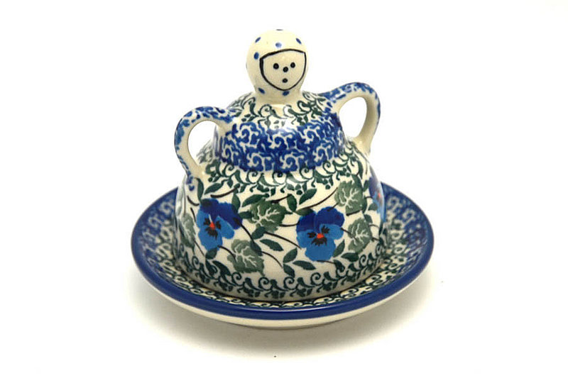 Ceramika Artystyczna Polish Pottery Cheese Lady - Miniature - Winter Viola 112-2273a (Ceramika Artystyczna)