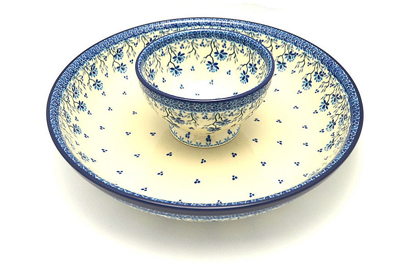 Ceramika Artystyczna Polish Pottery Chip & Dip Set - Clover Field S11-2524a (Ceramika Artystyczna)