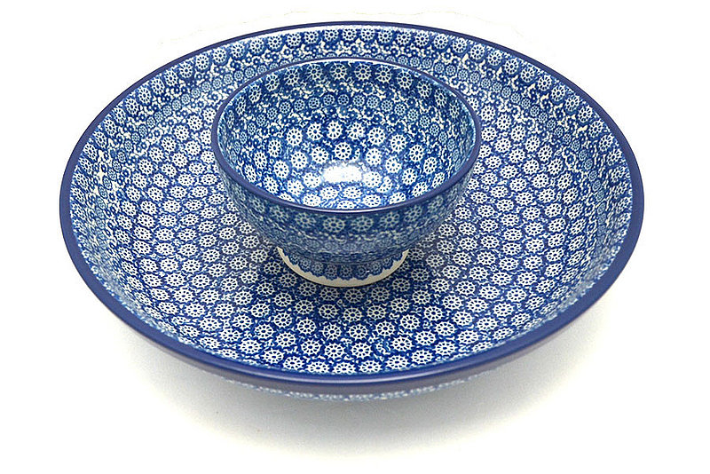 Ceramika Artystyczna Polish Pottery Chip & Dip Set - Midnight S11-2615a (Ceramika Artystyczna)