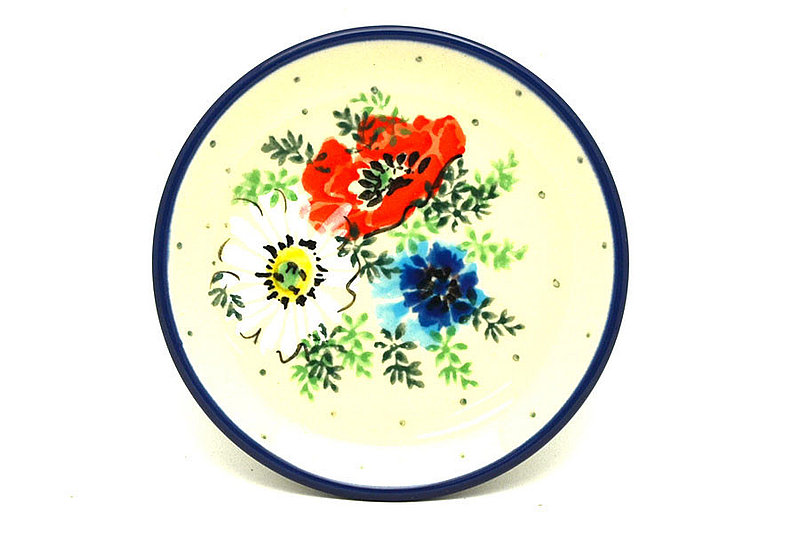 Ceramika Artystyczna Polish Pottery Coaster - Double Delight 262-2511a (Ceramika Artystyczna)
