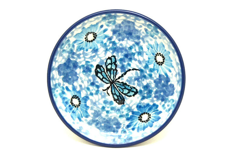 Polish Pottery Coaster - Misty Dragonfly