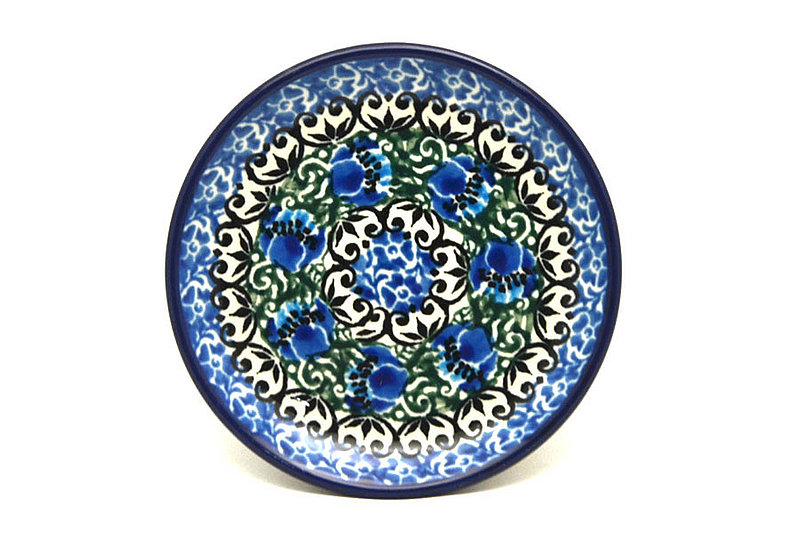Ceramika Artystyczna Polish Pottery Coaster - Peacock Feather 262-1513a (Ceramika Artystyczna)