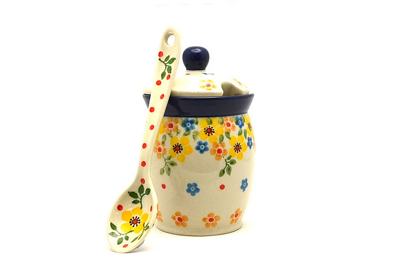 Ceramika Artystyczna Polish Pottery Condiment Jar Set - Buttercup S16-2225a (Ceramika Artystyczna)