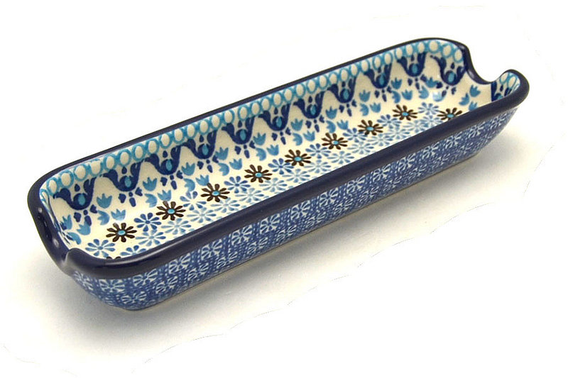 Polish Pottery Corn Holder - Blue Yonder