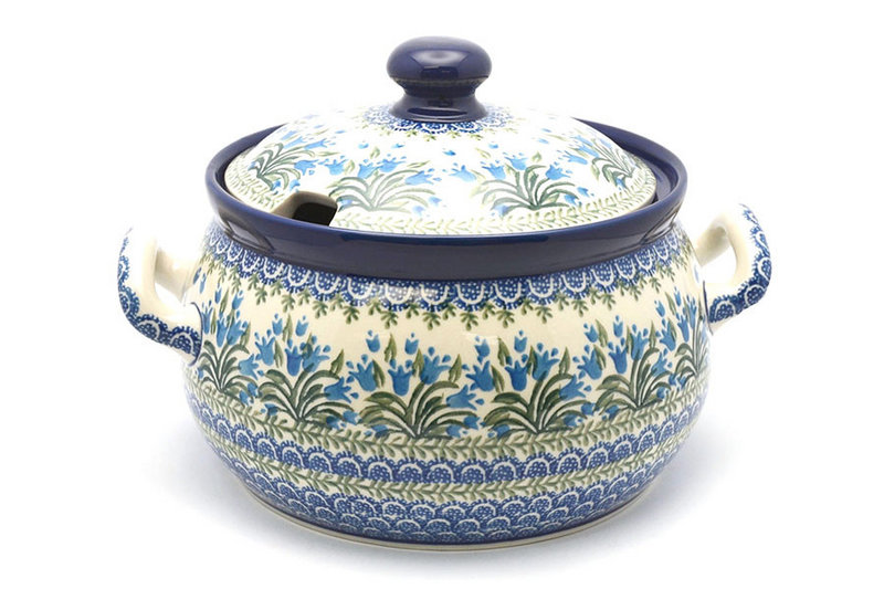 Polish Pottery Covered Tureen - Blue Bells