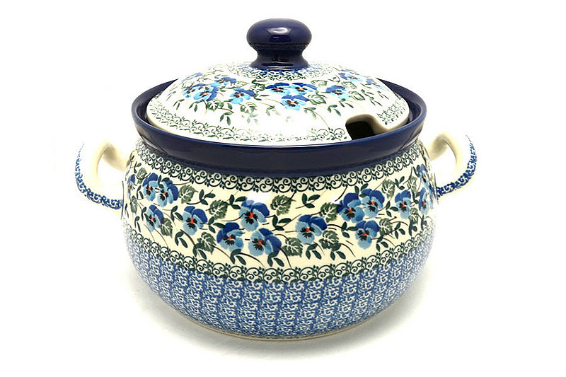 Ceramika Artystyczna Polish Pottery Covered Tureen - Winter Viola 190-2273a (Ceramika Artystyczna)