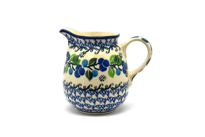 Ceramika Artystyczna Polish Pottery Creamer - 10 oz. - Blue Berries B84-1416a (Ceramika Artystyczna)