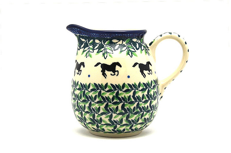 Ceramika Artystyczna Polish Pottery Creamer - 10 oz. - Dark Horse B84-2241a (Ceramika Artystyczna)