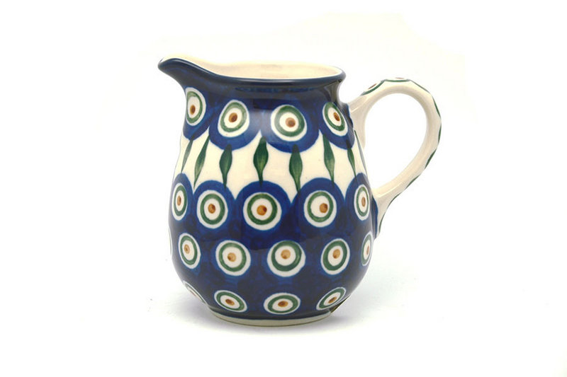 Ceramika Artystyczna Polish Pottery Creamer - 10 oz. - Peacock B84-054a (Ceramika Artystyczna)