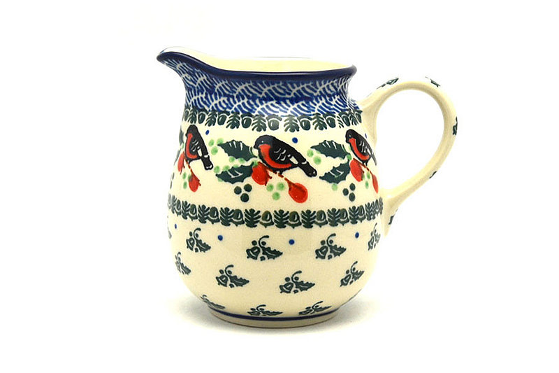 Ceramika Artystyczna Polish Pottery Creamer - 10 oz. - Red Robin B84-1257a (Ceramika Artystyczna)