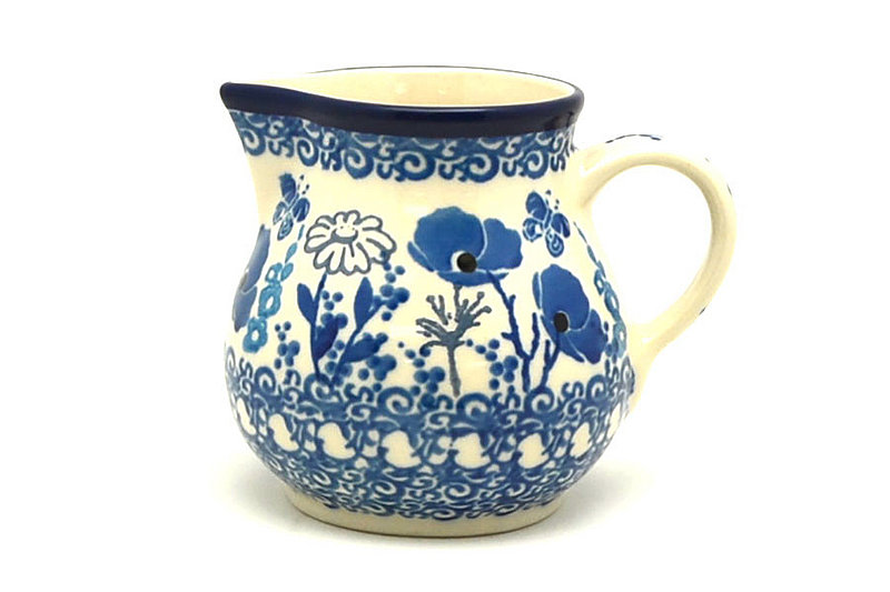 Ceramika Artystyczna Polish Pottery Creamer - 4 oz. - Evening Poppies 091-2902a (Ceramika Artystyczna)