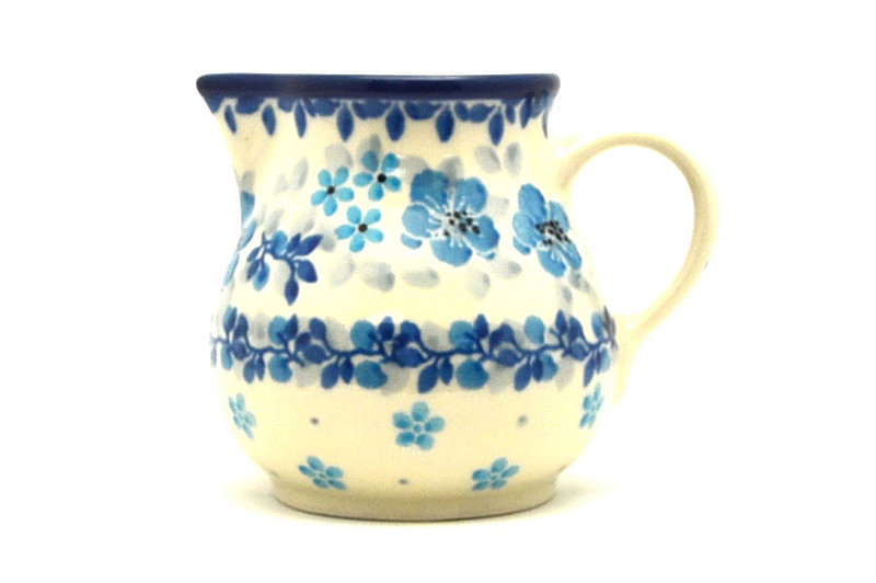Ceramika Artystyczna Polish Pottery Creamer - 4 oz. - Flax Flower 091-2642a (Ceramika Artystyczna)