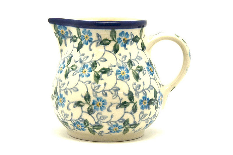 Ceramika Artystyczna Polish Pottery Creamer - 4 oz. - Forget-Me-Knot 091-2089a (Ceramika Artystyczna)