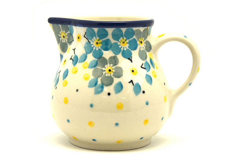 Ceramika Artystyczna Polish Pottery Creamer - 4 oz. - Shady Blooms 091-2498a (Ceramika Artystyczna)