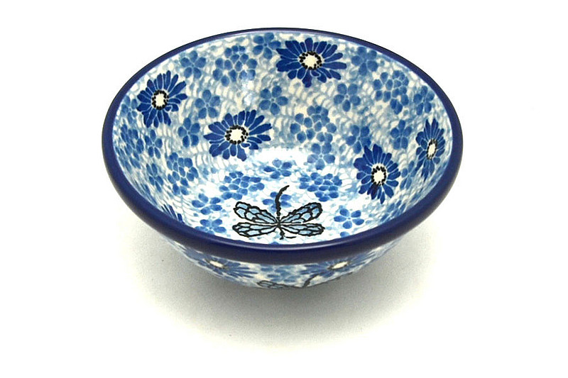 Ceramika Artystyczna Polish Pottery Dish - Deep Food Prep - Blue Dragonfly 556-2999a (Ceramika Artystyczna)