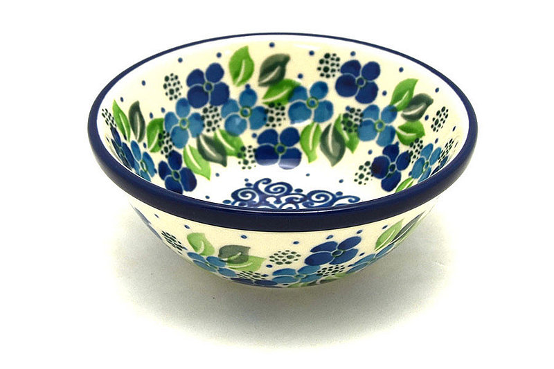 Ceramika Artystyczna Polish Pottery Dish - Deep Food Prep - Blue Phlox 556-1417a (Ceramika Artystyczna)