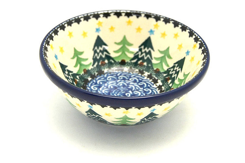 Ceramika Artystyczna Polish Pottery Dish - Deep Food Prep - Christmas Trees 556-1284a (Ceramika Artystyczna)