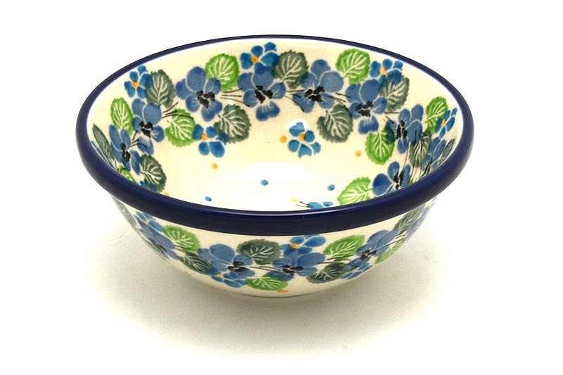 Ceramika Artystyczna Polish Pottery Dish - Deep Food Prep - Spring Viola 556-2339a (Ceramika Artystyczna)