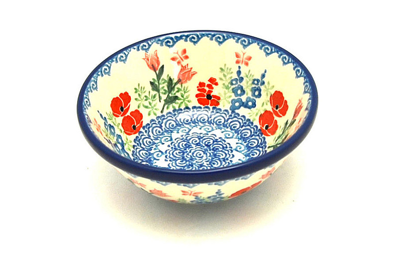 Ceramika Artystyczna Polish Pottery Dish - Deep Food Prep - Whimsical Garden 556-3220a (Ceramika Artystyczna)