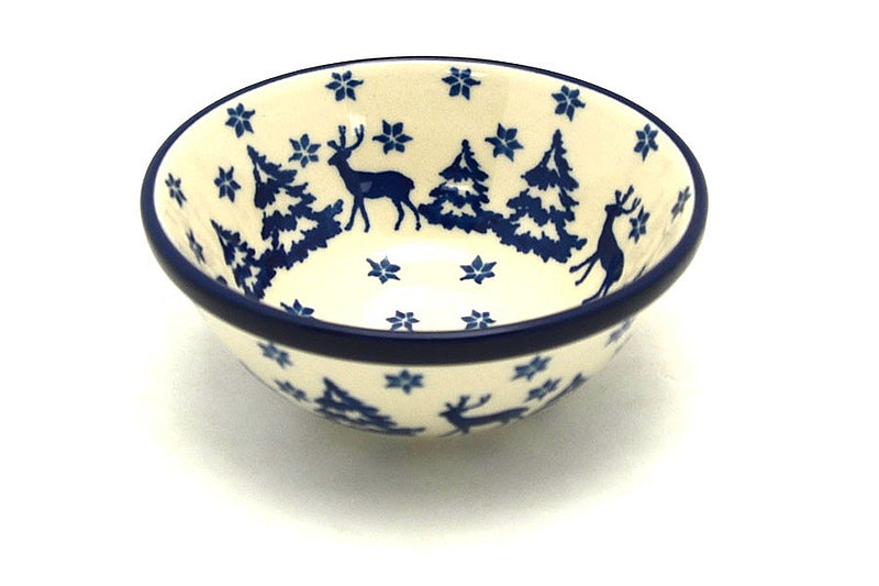 Ceramika Artystyczna Polish Pottery Dish - Deep Food Prep - Winter Forest 556-1931a (Ceramika Artystyczna)