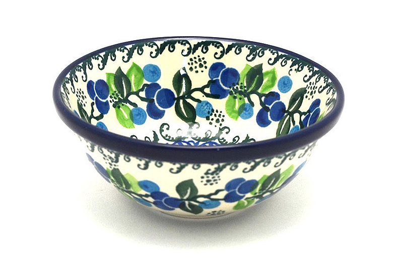 Ceramika Artystyczna Polish Pottery Dish - Deep Round Food Prep - Blue Berries 556-1416a (Ceramika Artystyczna)