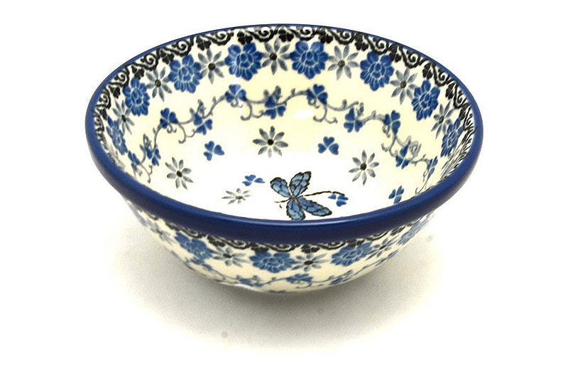 Ceramika Artystyczna Polish Pottery Dish - Deep Round Food Prep - Dragonfly 556-2009a (Ceramika Artystyczna)